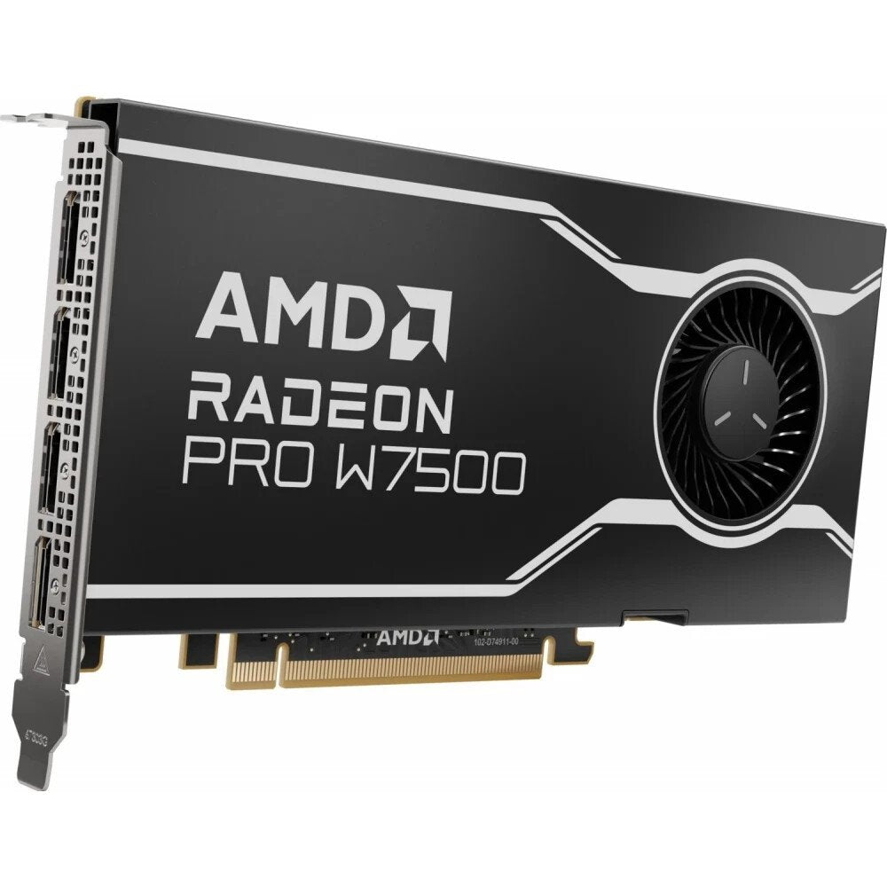 AMD Radeon PRO W7500 | 8GB GDDR6 | PCIe 4.0 x8 | 4x DisplayPort 2.1 | Workstation Videokaart - Matmuis